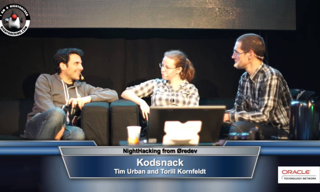 Kodsnack discussion with Tim Urban and Torill Kornfeldt